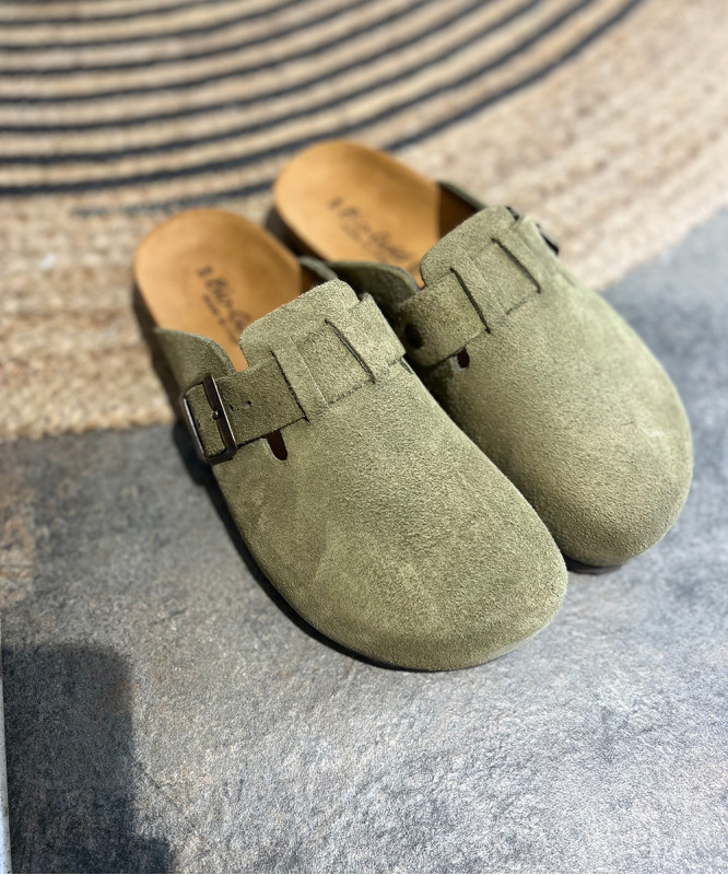 Sabot plat kaki mixte
