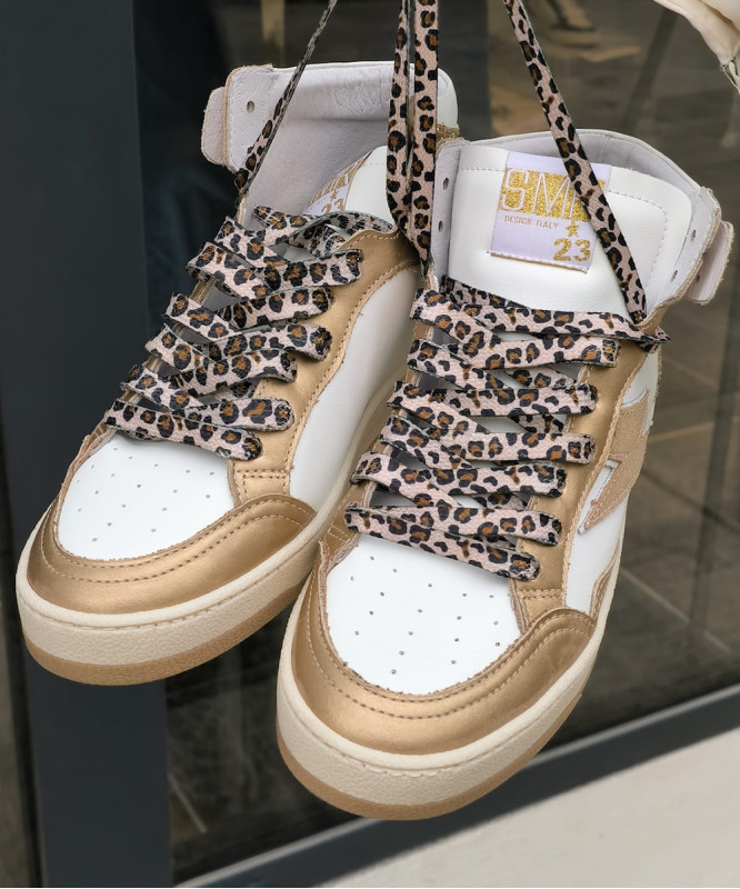 Semerdjian - baskets montantes or et glitter or