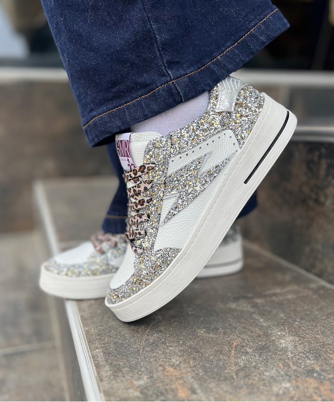 Semerdjian - baskets glitter argent