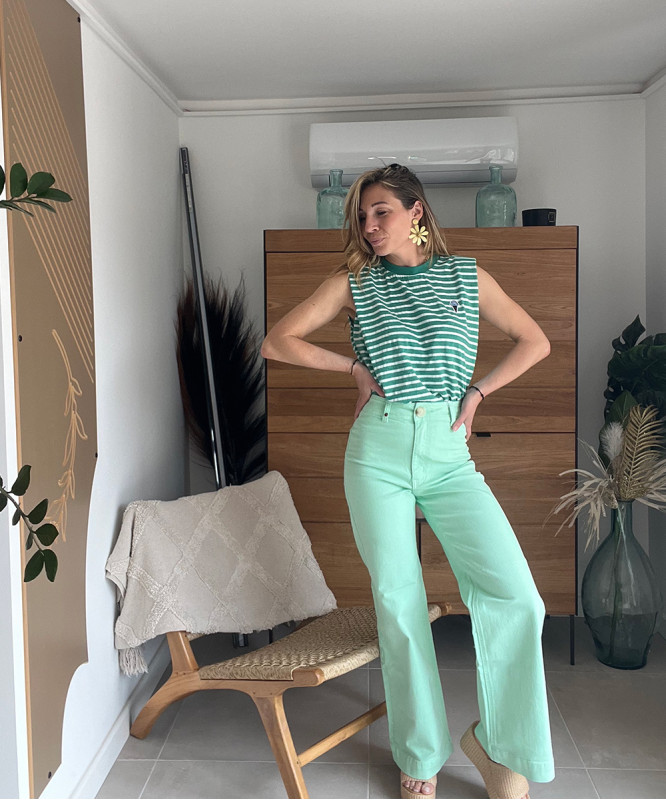 Pantalon vert d'eau